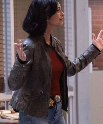 Sheriff Country 2025 Mickey Fox Brown Leather Jacket