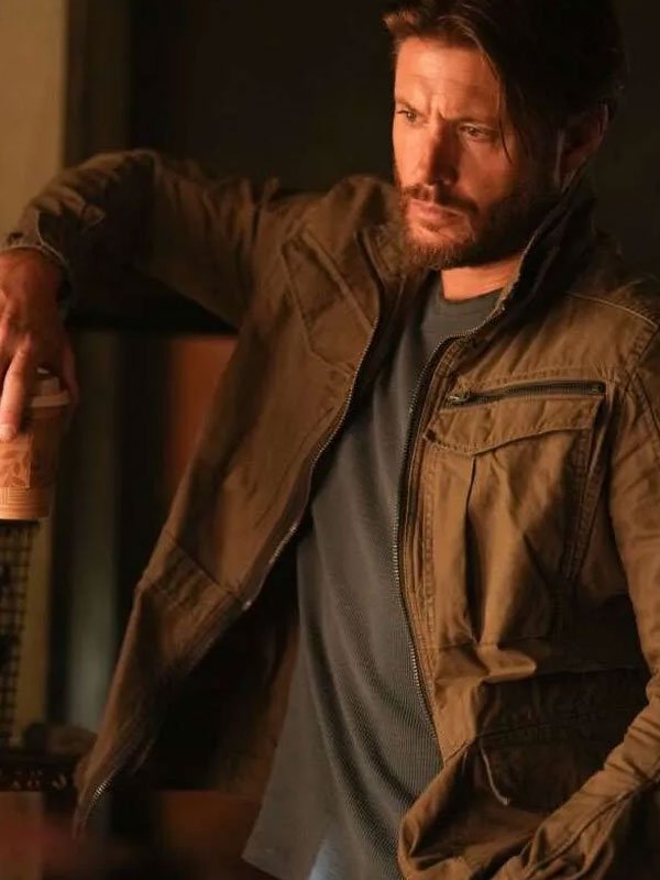 Tracker 2025 Jensen Ackles Khaki Field Jacket Tracker S03 Russell Shaw Cotton Jacket