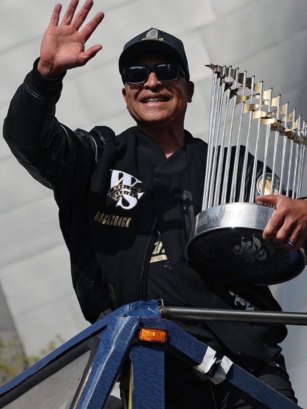 World Series Championship Parade 2025 Dave Roberts Black Letterman Jacket Dave Roberts Dodgers World Series Championship Jacket