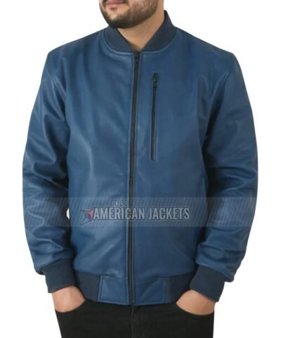 Tracker S02 Justin Hartley Blue Leather Jacket