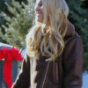 A Wild West Christmas Natalie Hall Brown Shearling Jacket