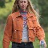 Girl Taken 2026 Lily Riser Orange Cropped Jacket