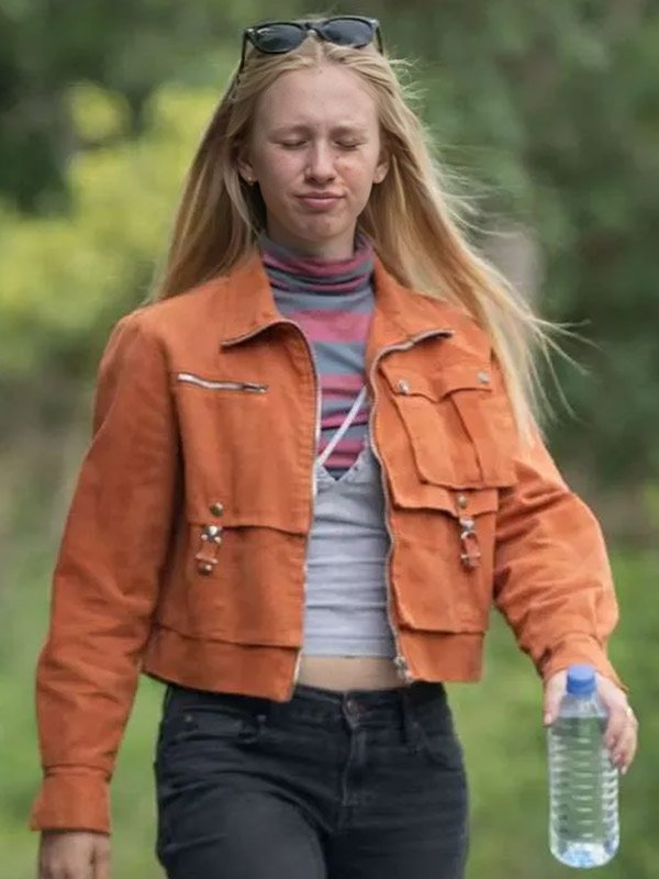 Girl Taken S01 Tallulah Evans Cropped Jacket Girl Taken 2026 Lily Riser Orange Cropped Jacket
