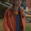 Stranger Things 2025 Nell Fisher Orange Bomber Jacket