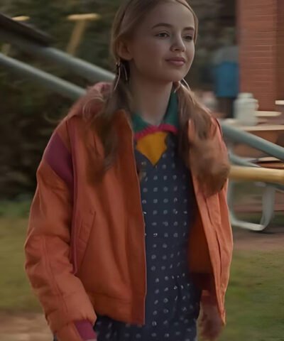 Stranger Things 2025 Nell Fisher Orange Bomber Jacket