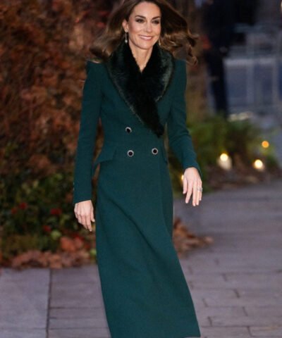 Buy Kate Middleton Christmas Carol Service Ceremony Shearling Coat
