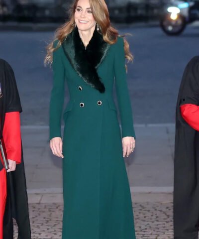 Shop Kate Middleton Blue Fur Coat