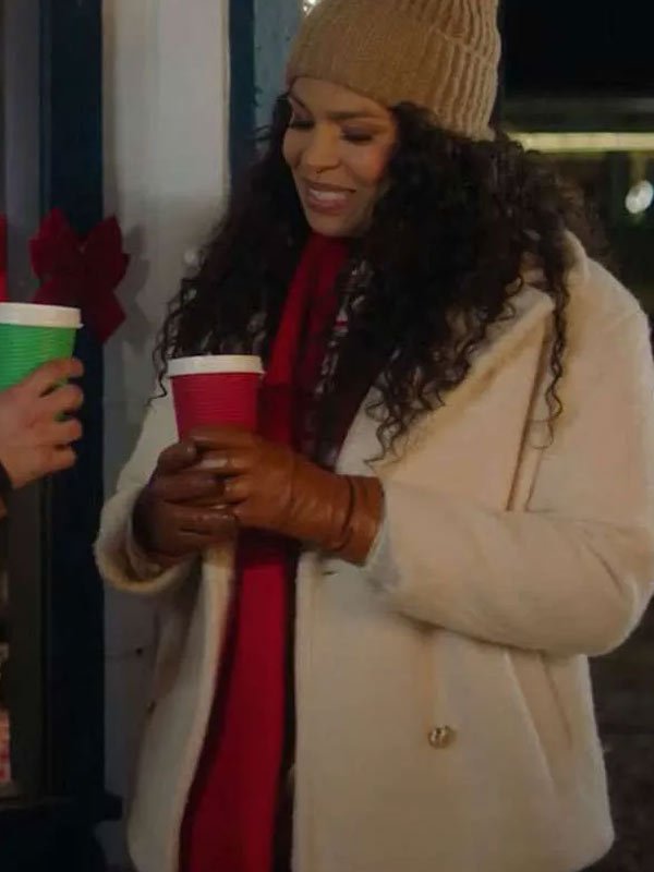 Merry Little Mistery 2025 Jordin Sparks White Sherpa Jacket Merry Little Mistery Jordin Sparks White Jacket