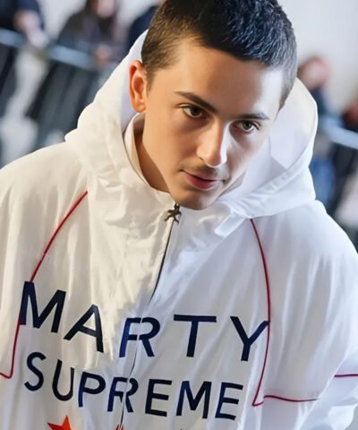 Timothee Chalamet White Hooded Jacket