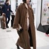 Emily in Paris S05 Orient Express Lily Collins Brown Long Coat