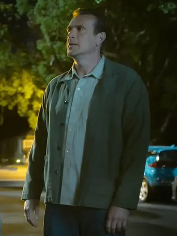 Jason Segel Shrinking S03 Green Cotton Jacket Shrinking 2026 Jimmy Green Cotton Jacket
