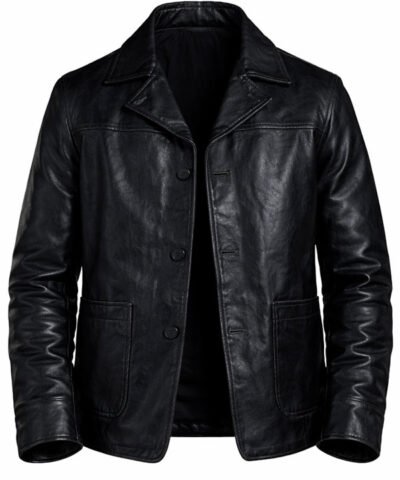 TV Series Silent Witness David Caves Black Leather Jacket