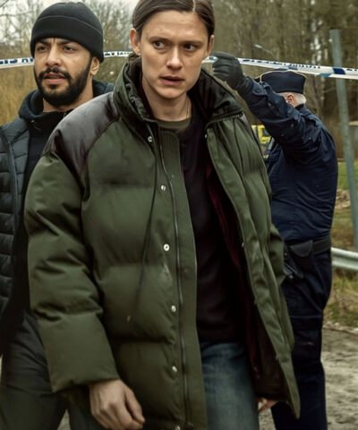 Land of Sin S01 Krista Kosonen Green Puffer Jacket