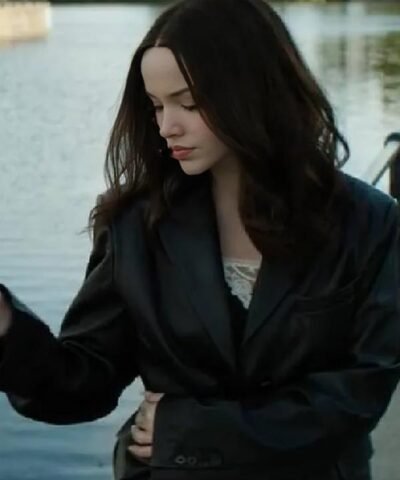 56 Days S01 Ciara Wyse Black Leather Blazer