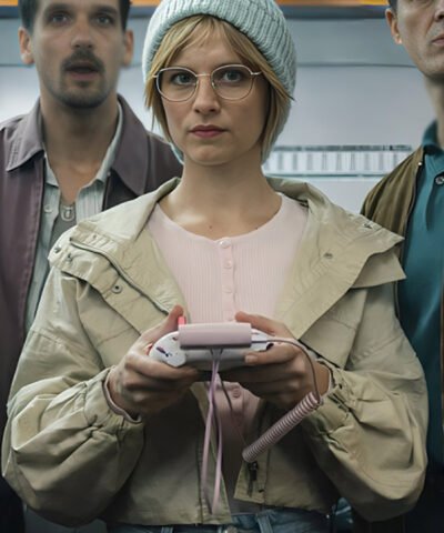 Berlin 2026 Michelle Jenner Beige Cotton Jacket