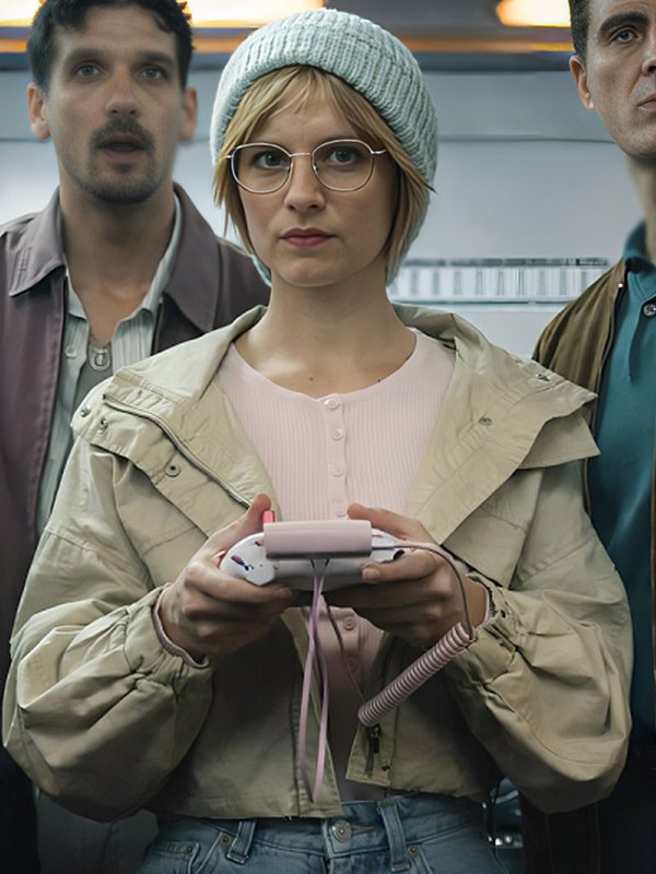 Berlin S02 Keila Cropped Jacket Berlin 2026 Michelle Jenner Beige Cotton Jacket