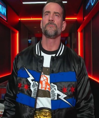 2026 CM Punk Black Bomber Jacket