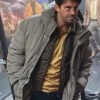 Reckless 2026 Scott Adkins Grey Hooded Coat