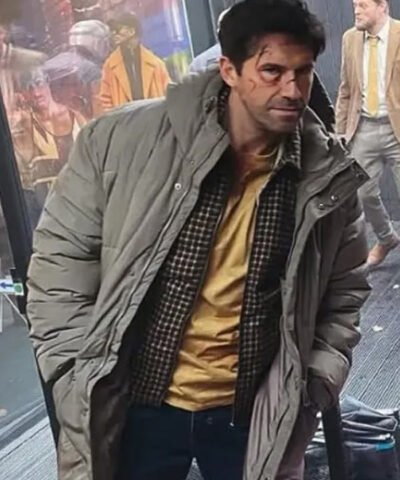 Reckless 2026 Scott Adkins Grey Hooded Coat