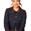 9-1-1 2026 Corinne Massiah Blue Cropped Jacket
