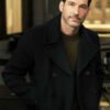 CIA S01 Tom Ellis Black Peacoat