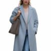 Buy Elle Chapman Blue Wool Coat