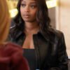 High Potential 2026 Javicia Leslie Black Leather Jacket