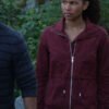 Siren S02 Maddie Bishop Maroon Cotton Jacket