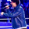 The Voice S29 Lucas West Blue Leather Jacket