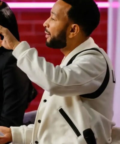 The Voice S29 John Legend White Bomber Jacket