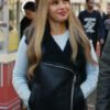 Wild Cards 2026 Vanessa Morgan Black Shearling Leather Vest