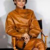 Dune 3 Zendaya Brown Leather Jacket